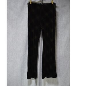 Le Lis Collection Green Plaid Velvet Flare Pants Women’s Size M